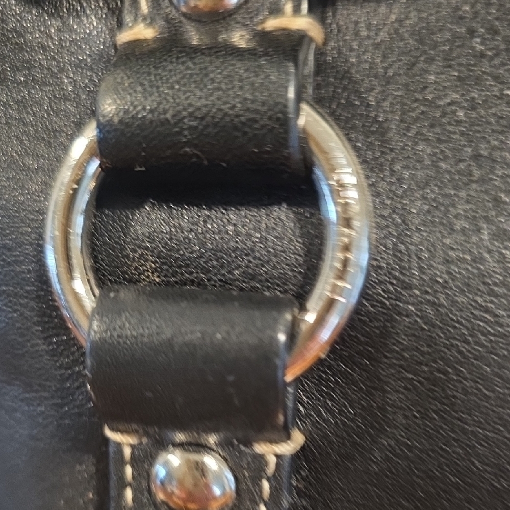 Coach Black Leather Flap Crossbody with Silver Hardware - Picture 3 of 11